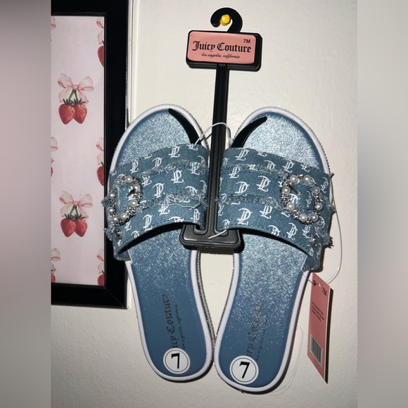 ‼️SOLD‼️NWT Juicy Couture Mid Denim Yandel Sandals SIZE: 7 - Picture 4 of 13